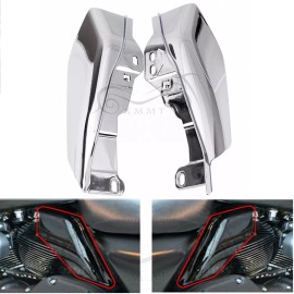 Unbranded Chrome Mid-Frame Air Deflector Heat Shield For Harley Ultra Limited Tri Glide