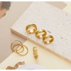 MOROYA 5PCS 18K Gold Plated Fidget Rings for Anxiety Stainless
