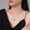Love Heart Dog Pendant Necklace for Women Girls Adjustable Size