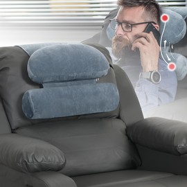 HOMBYS Neck Pillow for Recliner, Recliner Headrest Pillow Support Head Neck & Shoulder, Adjustable Neck Pillow with Soft Plush Fabric and Supportive Filling,Design for Recliner Sofa Armchair