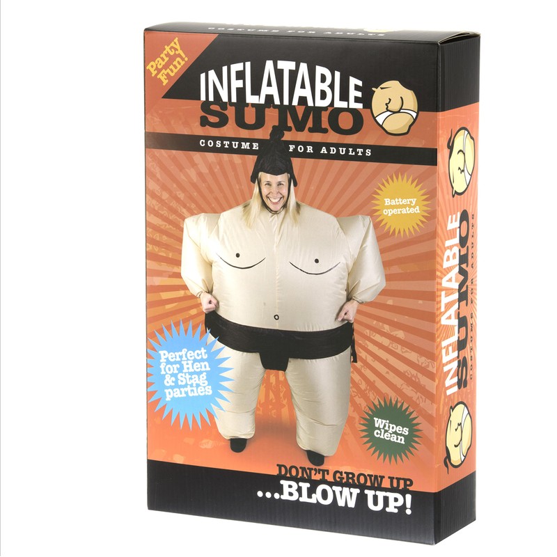 Funtime Gifts PT8200SU Sumo Inflatable Costume, Adults, Multicoloured, One Size