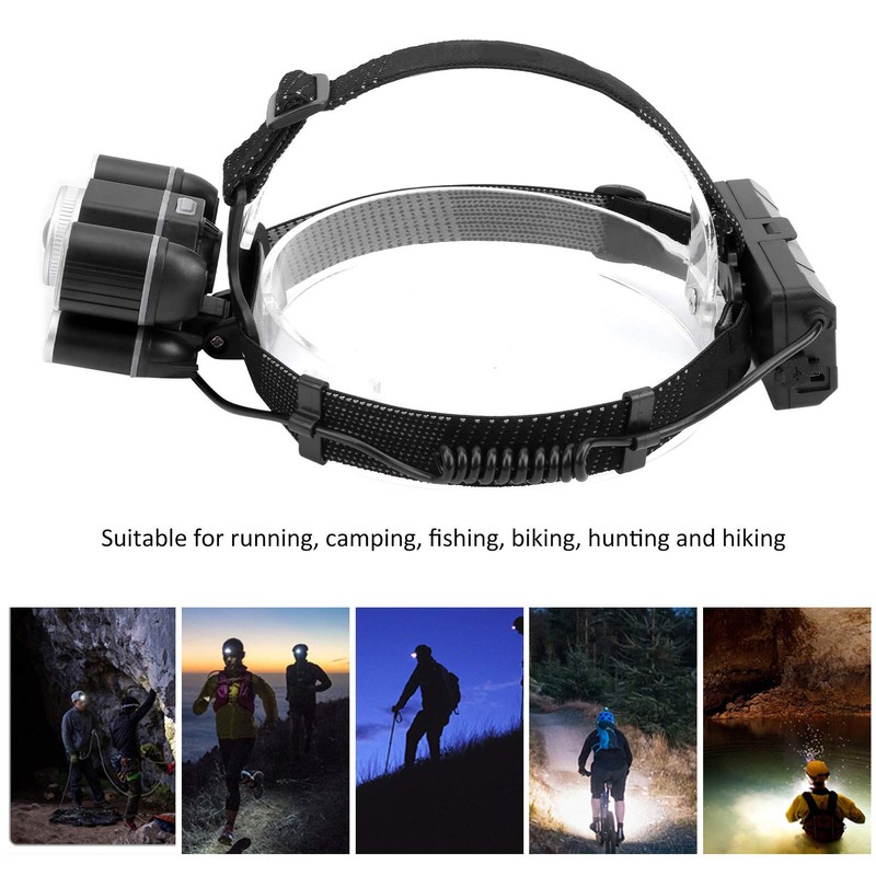 Topyond Strong Brightness Headlamp, XHP50 COB LED Red Blue 6