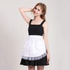 aspire Schürze Damen Vintage Kellnerschürze Weiß Halbschürze für Maid Cosplay