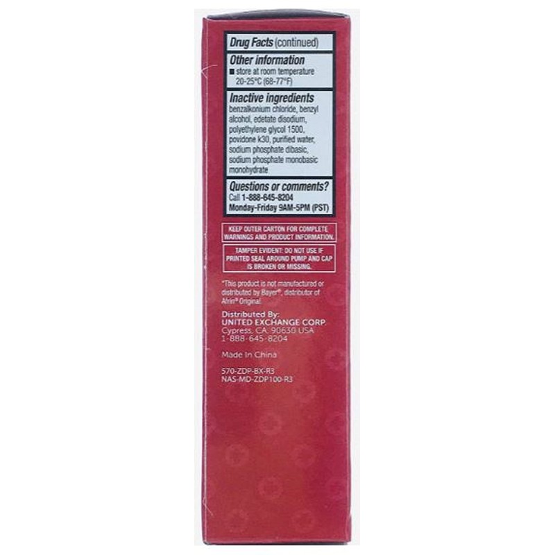 (12 pack) Nasal Relief Spray, 12 hour Pump Mist (Oxymetazoline