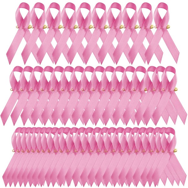 50 spille a nastro rosa, per sensibilizzazione sul cancro al seno per donne ragazze uomini beneficenza raccolta fondi pubblici attività commemorative feste di sopravvissuti pubblico forniture feste