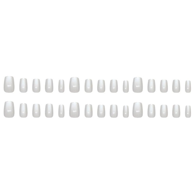 Enppode Short Press on Nails Square Fake Nails Glossy Stick