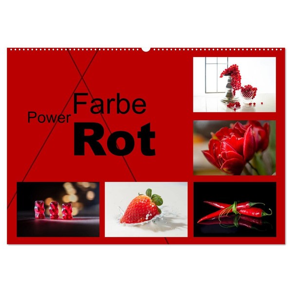 Power Colour Red (Wall Calendar 2025 DIN A2 Landscape), CALVENDO