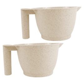 Minkissy 4pcs Hair Dyeing Mixing Bowls Tint Bowl for Hair Salon Ergonomic Handle Material Easy to Clean