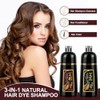 Champú Tinte Negro Instantáneo Para Cabello Rubio, Champú De Color