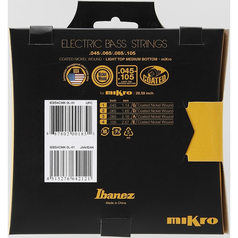 Ibanez IEBS4CMK 4-String Bass Guitar Strings