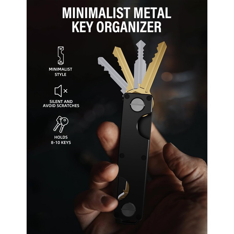 KEYMARX Key Organizer Key Holder Compact Key Case Minimalist Metal