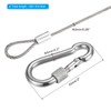 PATIKIL Safety Cable Lock Wire with Snap Hook 2M 2.5mm