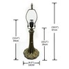 Tiffany Lamp Holder, Lamp Base, Antique Brass, Alloy, 1-Zipper Lamp