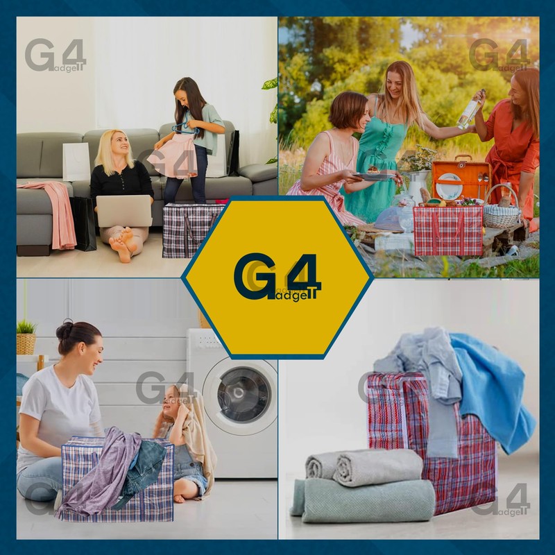 G4GADGET Pack of 3 Large Laundry Bags - Heavy Duty,