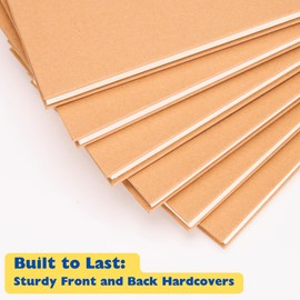 Occasional Motto 6-Pack Blank Premium Hardcover Top Spiral Notebooks | Sturdy Front and Back Hardcovers & 120GSM Paper (50 Sheets / 100 Pages Per Book) (Medium - 5.5 x 8.3 inches)