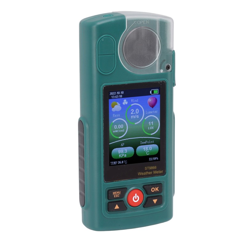 Weather Meter Handheld Air Flow Velocity Tester Digital Wind Speed