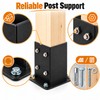 2/4-Pack 4x4 or 6x6 Post Base Brackets – Heavy-Duty Matte