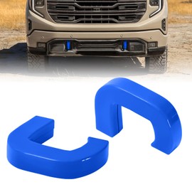 Tow Hook Covers Fit for GMC Sierra 1500 2019-2024, Blue Hitch Cover Front Customized Car Tow Hooks Compatible with GMC Sierra 1500 2019 2020 2021 2022 2023 2024 Blue