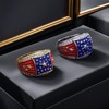 JINAO American Flag Rings for Men 14K Gold-Plated - Patriotic