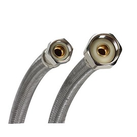 Fluidmaster B1F30 Faucet Connector, Braided Stainless Steel - 3/8 Female Compression Thread x 1/2 F.I.P. Thread, 30-Inch Length