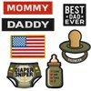 7 Pieces Embroidery Patches - Daddy and Mommy Funny Patches