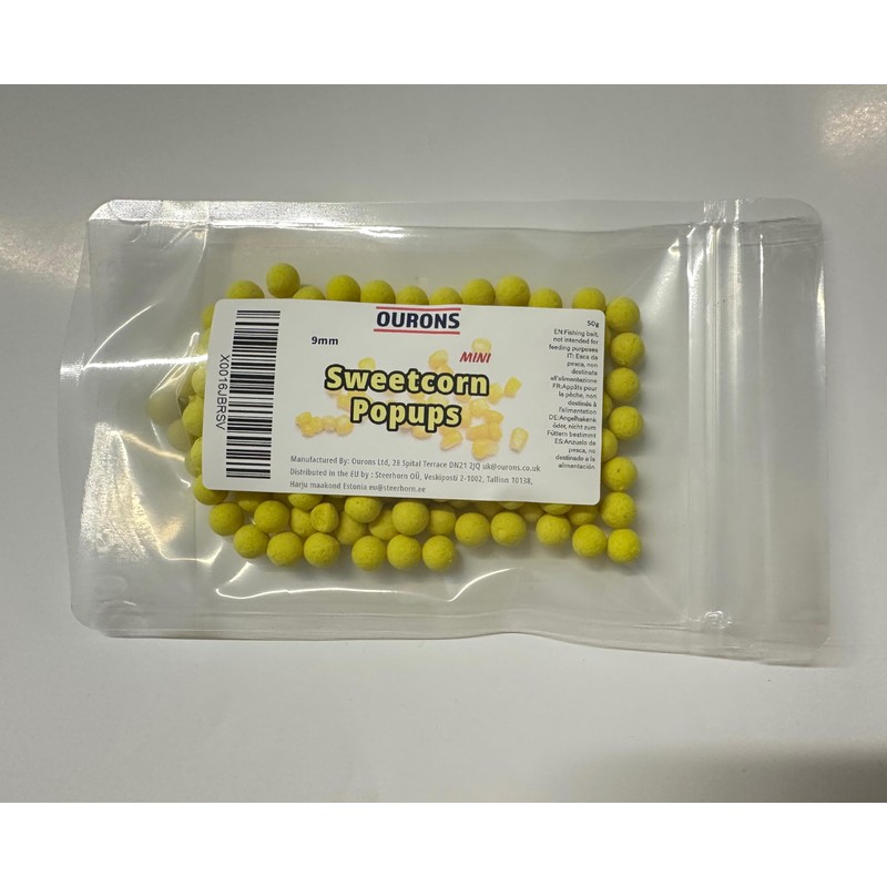9mm Sweetcorn Mini Pop Ups Prime Fishing Bait