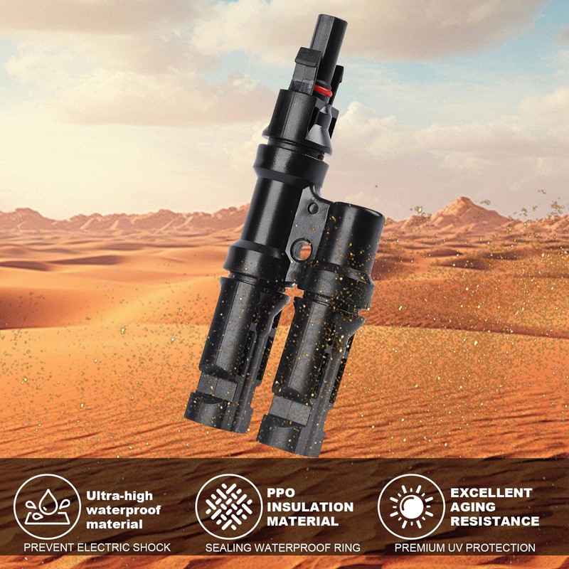 Taefuwr 1 Pair Solar Branch Connectors Y Connector, for Parallel