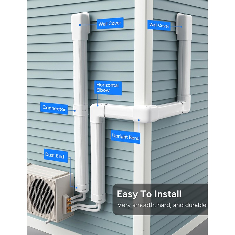 Toutgood 4'' Entry Wall Cover Line Set Cover Kit Accessories