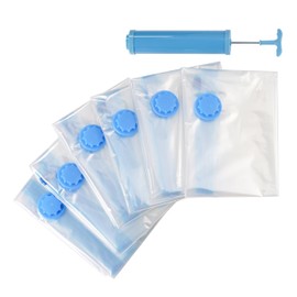 Hazeldene Vacuum Storage Bags | 6 Pack | Clothes Vacuum Storage Bags Large | Storage Bags for Clothes with Pump | Travel Storage Bag | Reusable | Extra Large