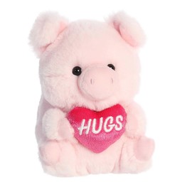 Aurora® Lovely Rolly Pet™ Hugs Pig™ Stuffed Animal - Adorable Companions - On-The-Go Fun - Pink 5 Inches