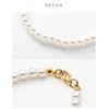 Cream Dot Necklace, Women's Popular, Long, Pearl, 0.2 inches (6