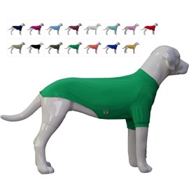 LoveLongLong Spring Summer Cooling Dog T-Shirt with UV Protection and Moisture-Wicking Fabric Blank Color Leaf green M