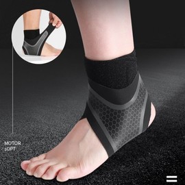 Thin Ankle Support Taping Band Compression Protector Sports Men's (XL)/Right 1pc 2ea