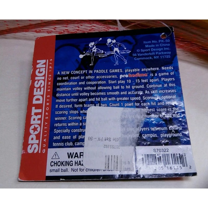Pro Kadima NEW PRO KADIMA PADDLEBALL BEACH SET 2 PADDLES