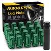 MIKKUPPA M12x1.5 Lug Nuts Green - Replacement for 1994-2013 Chevy