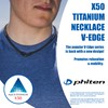 Phiten X50 Rakuwa Necklace, V-Type, red