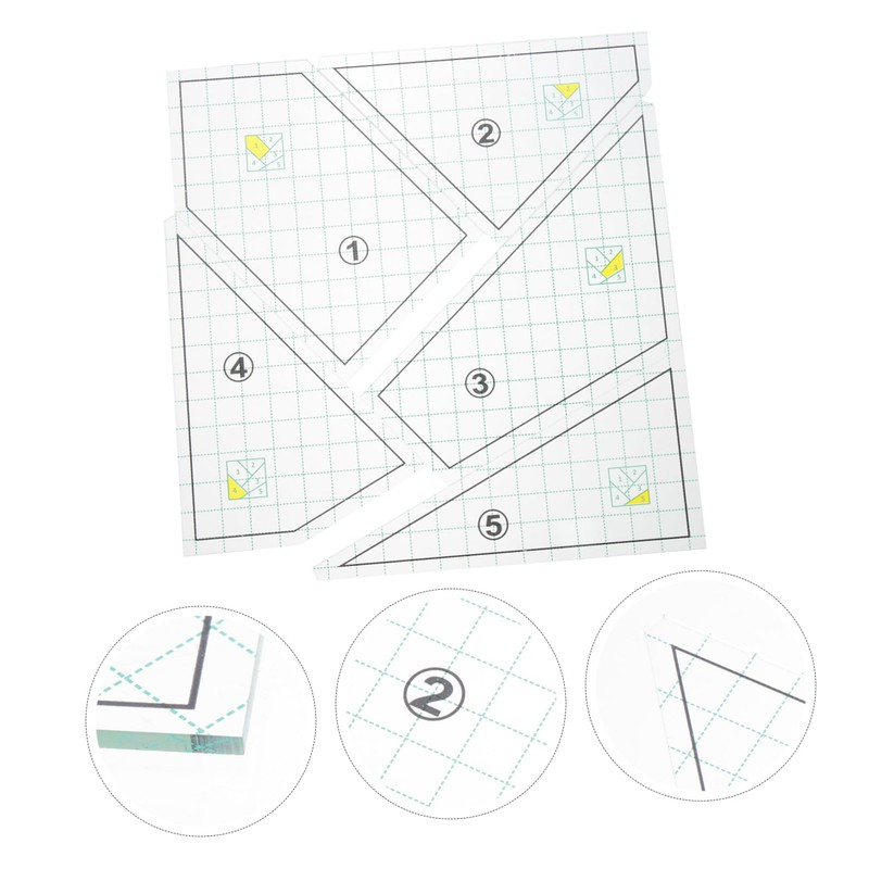 KONTONTY Quilting Rulers for Cutting Sewing Accessories 5pcs Quilting Ruler