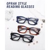 Hubeye 3 Pack Oprah Style Reading Glasses for Women Men