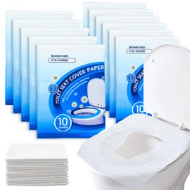 Toilet Seat Covers Disposable (110 pack), XL Flushable Toilet Seat Covers Travel Paper Toilet Seat Cover for Kids Potty Training, Adults, Biodegradable Travel Essential Accessories for Airplane