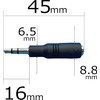 KAMON 435-35S 3.5mm Stereo (4 Poles: Female) to 3.5mm Stereo