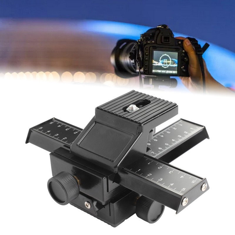 Macro Focusing Rail Slider 4 Way Magnesium Aluminum Alloy Close