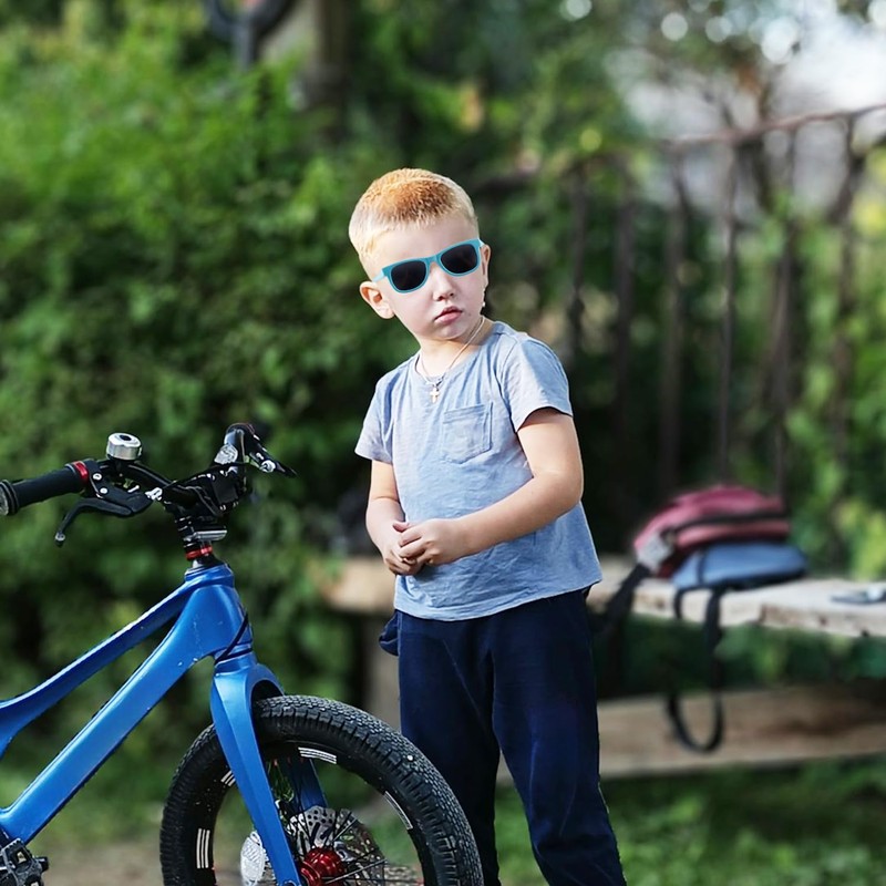 Bojueshaw Polarized Baby Sunglasses with Adjustable Strap,Flexible Frame Shatterproof Glasses
