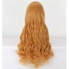 Peluca de cosplay de anime, larga, rizada, ondulada, de color