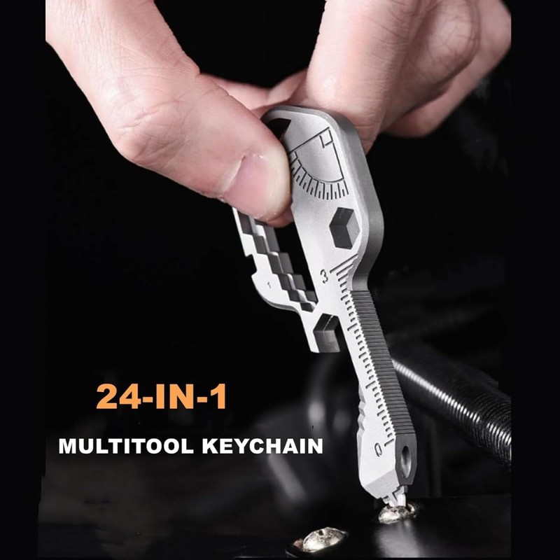 Keychain Bottle Opener Multi Tool,Stainless Steel Gadget, Portable Multi-Function Tools