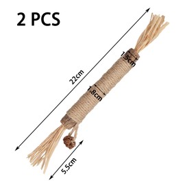 CDRPD 2 PCS Katzen Kaustangen,Knabberstangen Katze,Katzen Kauhölzer,Pfotenspass Zahnreinigende Knabberstangen,Matatabi Sticks Katze,Katzenminze Sticks für Katzen,Liebepfoten Sticks Katze