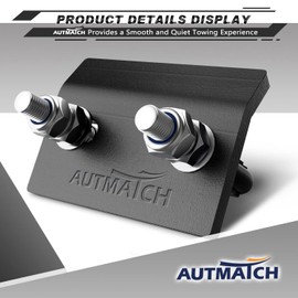 AUTMATCH Hitch Tightener Anti-Rattle Clamp, Heavy Duty Hitch Stabilizer for 1.25 and 2 inch Trailer Hitches, Rubber Isolator and Anti-Rust Double Coating Protective, Gunmetal Gray