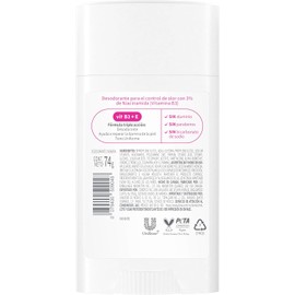 Dove Vitamincare+ Desodorante Libre de Aluminio Stick Raspberry & Rose para 72H Protección Contra El Olor Desodorante Transpirable para Mujeres 2.6 Oz