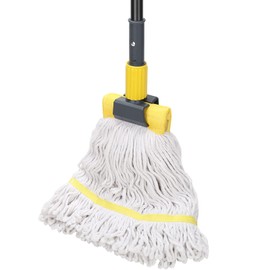 KeFanta Commercial Mop Heavy Duty Industrial Mop with Long Handle,60" Looped-End String Wet Cotton Mops for Floor Cleaning,Home,Kitchen,Office,Garage and Concrete/Tile Floor
