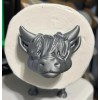 Animal Toilet paper roll holder Silver Highland Cow Novelty Bathroom
