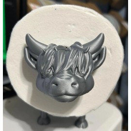 Animal Toilet paper roll holder Silver Highland Cow Novelty Bathroom Decoration animal